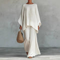 Ivory Draped Two-Piece Set
